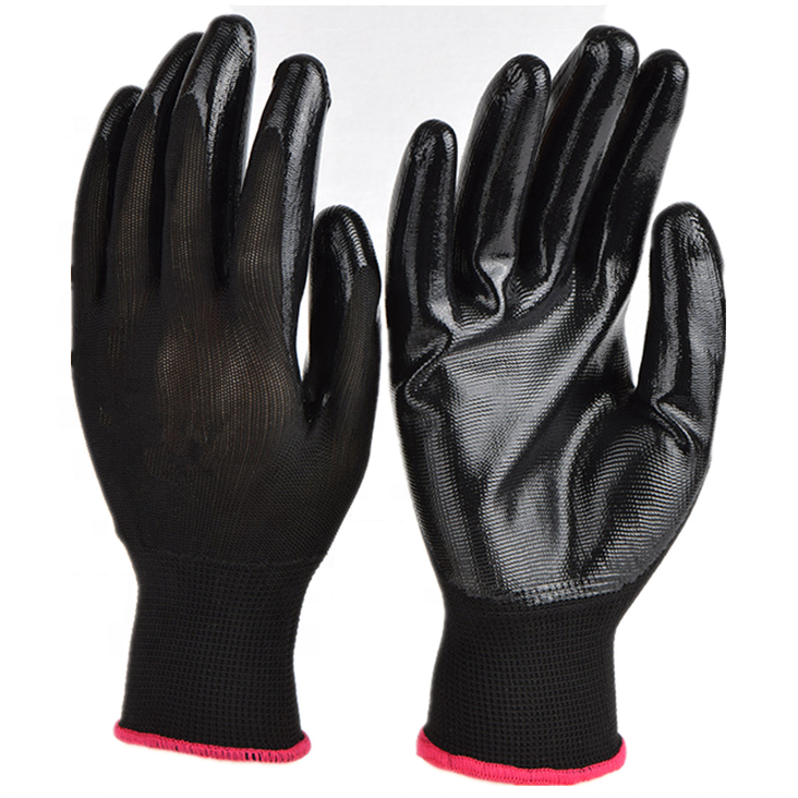 Smooth Nitrile Coated Polyester Work Gloves