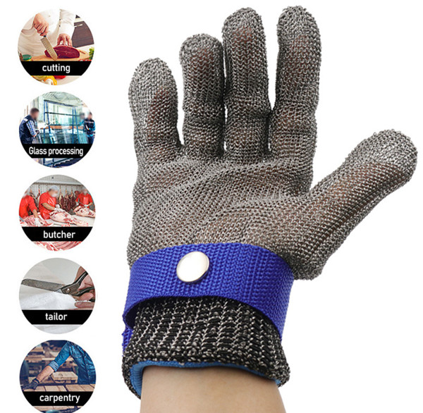 Steel wire cut resistant gloves