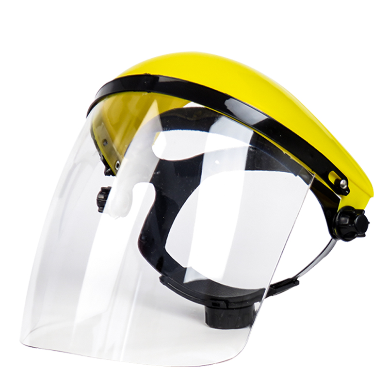 Face shield without aluminium tape