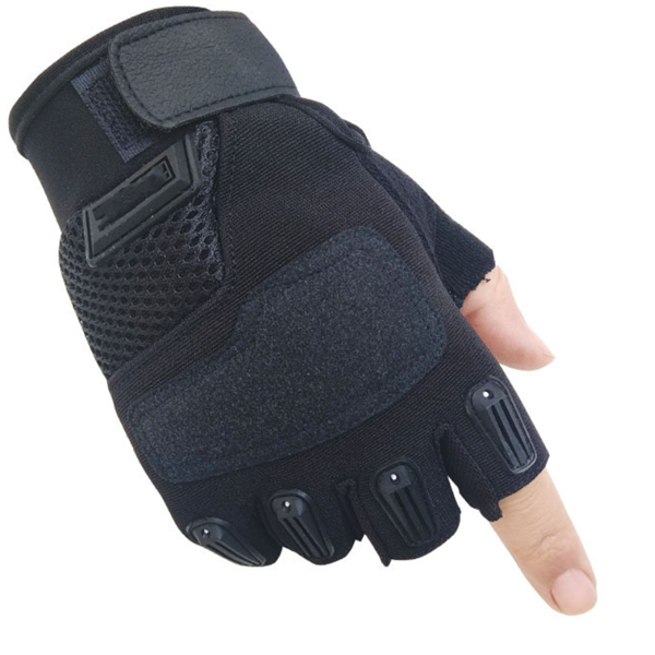 Sports army tactical hard knuckle half finger gloves