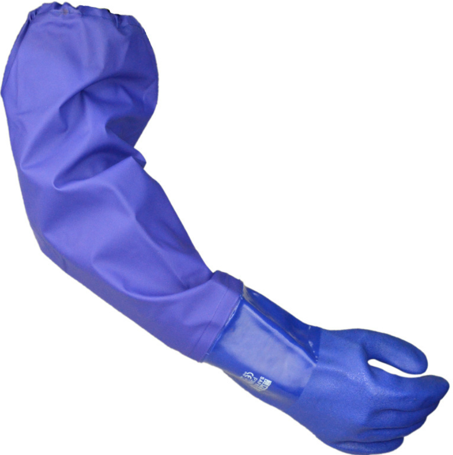 Long sleeve PVC safety gloves
