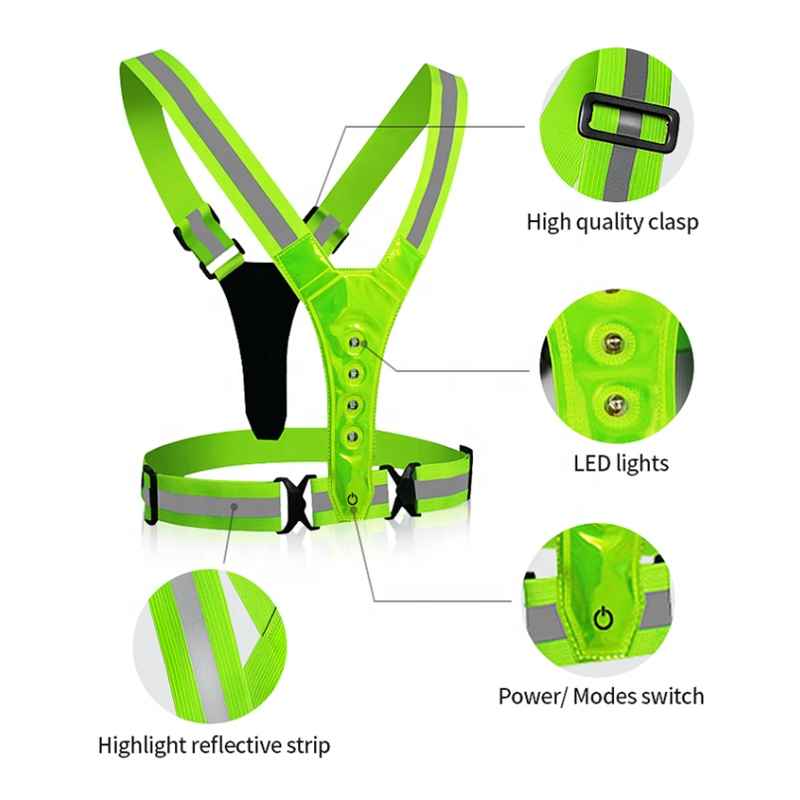 USB Charging LED Light Safety Vest
