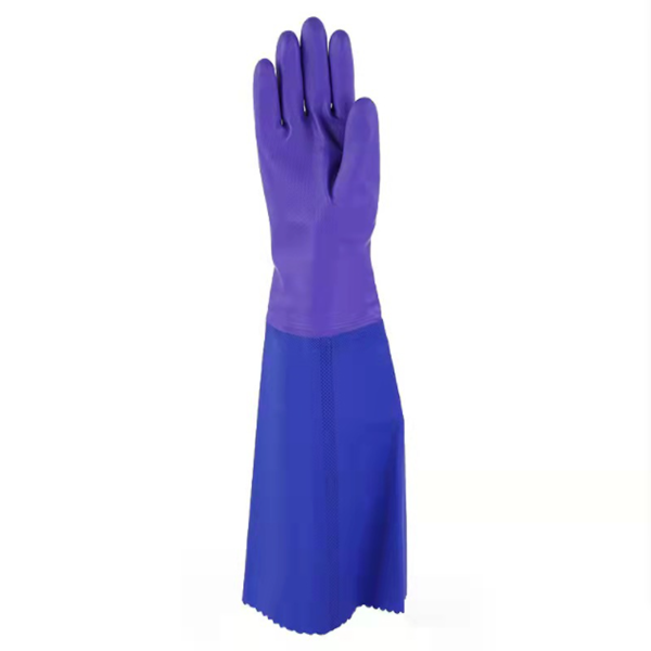Long sleeve car washing rubber gloves