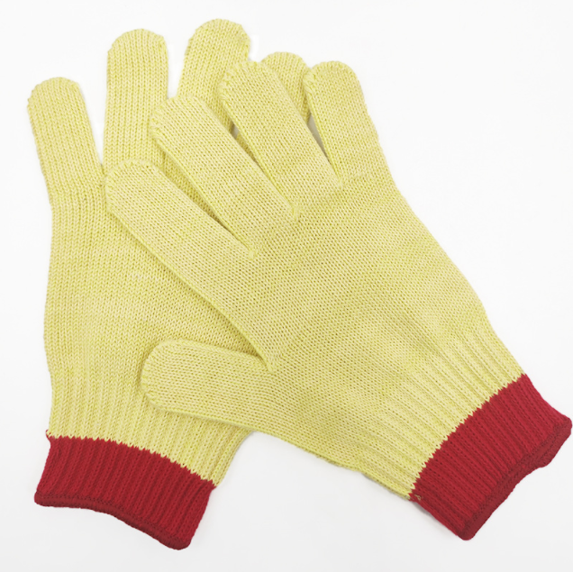 Aramid heat proof cut resistant gloves