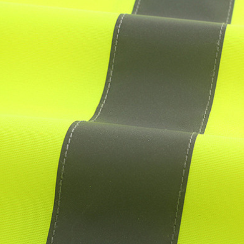High visibility reflective tape vest with zip