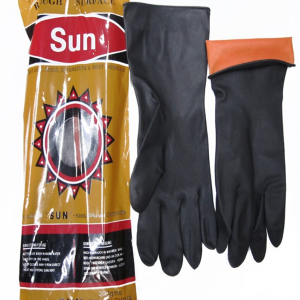 Sun rubber waterproof gloves