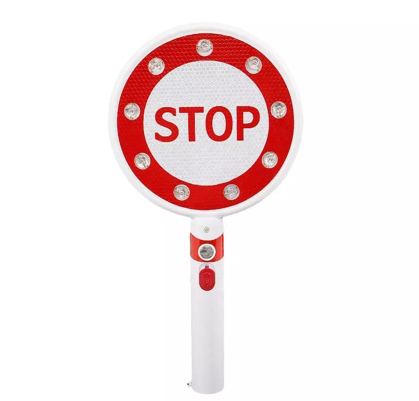 Portable LED traffic warning stop and go sign light