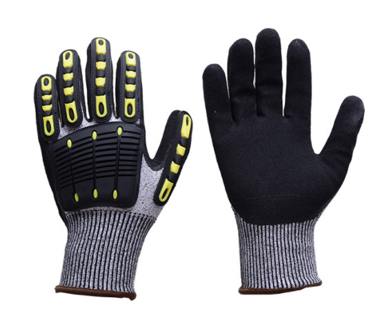 Anti vibration anti cut TPR mechanical gloves