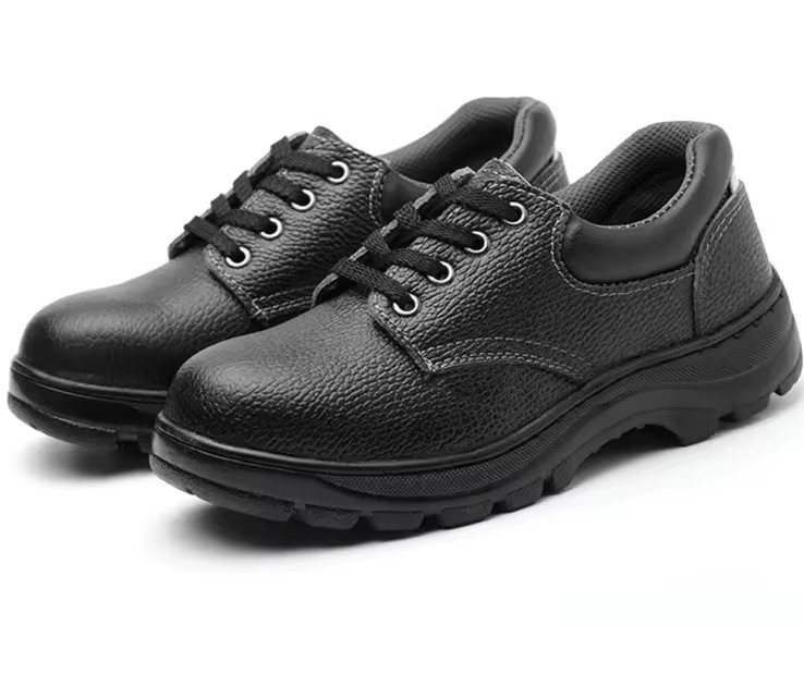 Low ankle industrial construction work genuine leather safety shoes