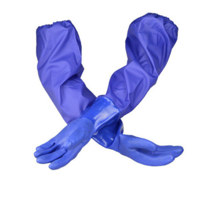 Long sleeve PVC safety gloves