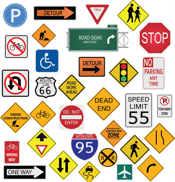 Custom board reflective traffic sign TS05