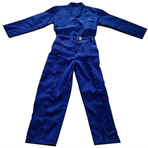 Logo custom worker coverall blue cotton jumpsuit