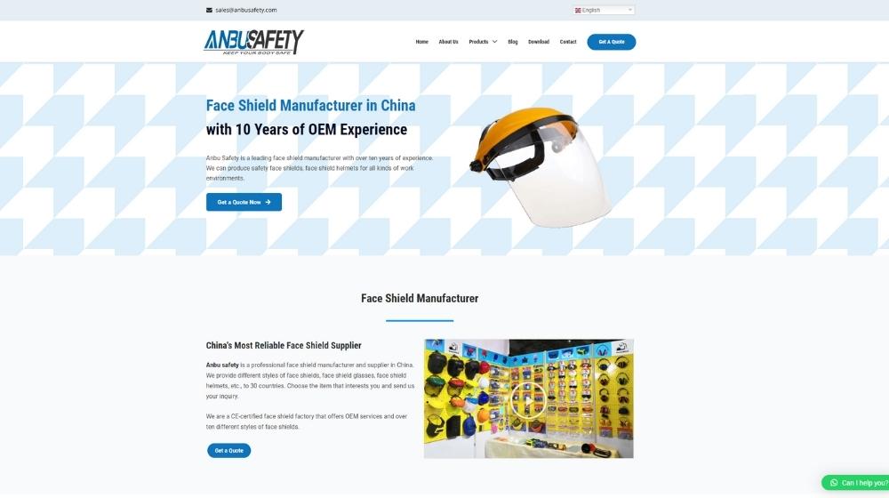 China face shield manufacturer